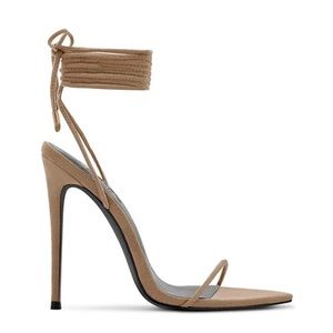 FEMME LA Luce Minimale Lace-up Stiletto Heel